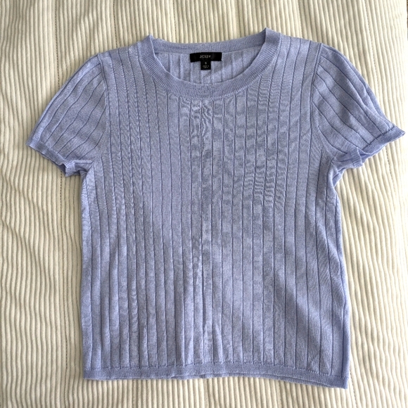 J. Crew Tops - Light purple silk blend tee J Crew size S